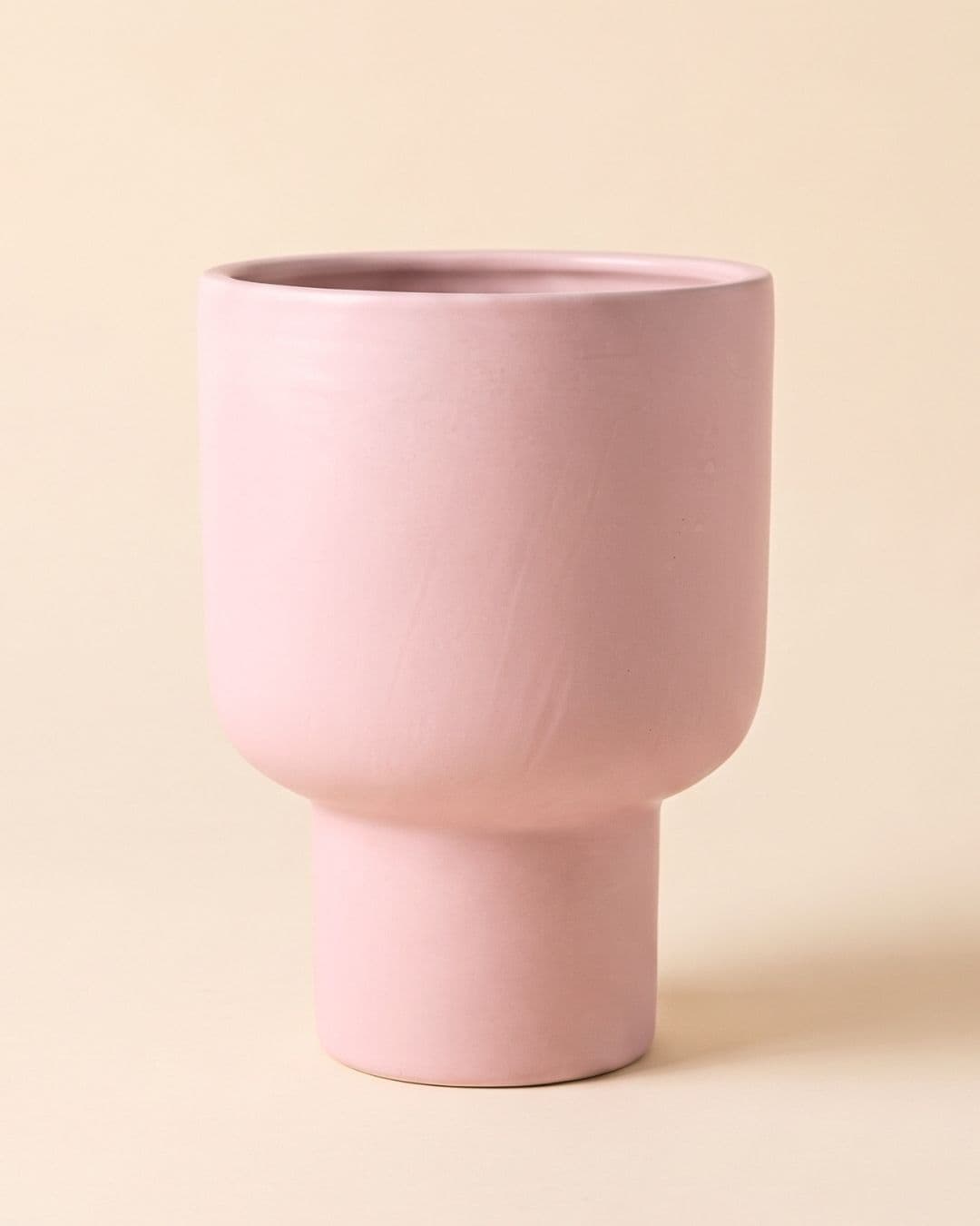 Muse, maceta de cerámica rosa con forma de copa de Pur Plant
