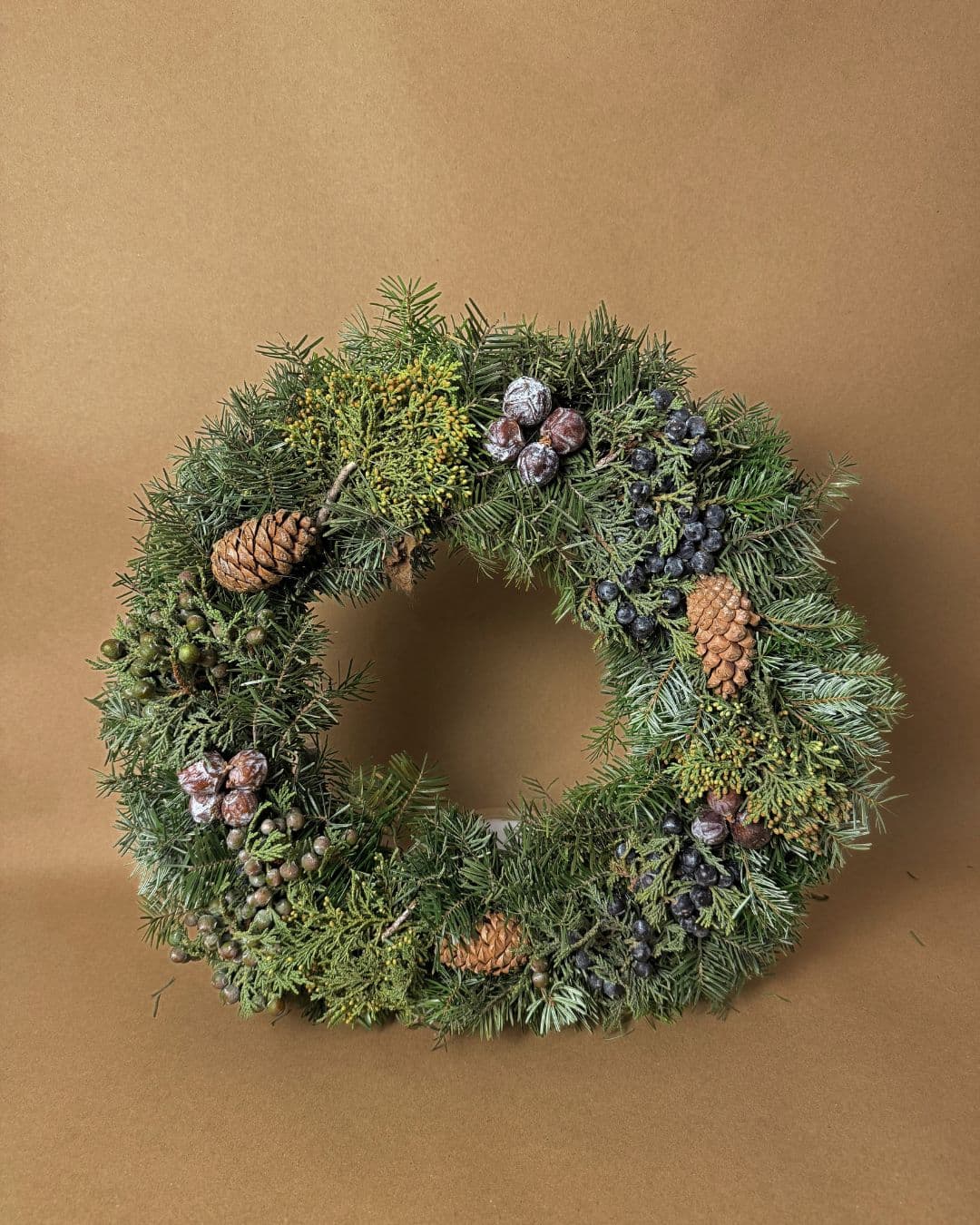 Corona de Navidad Decorada Natural 40 cm - Pur Plant