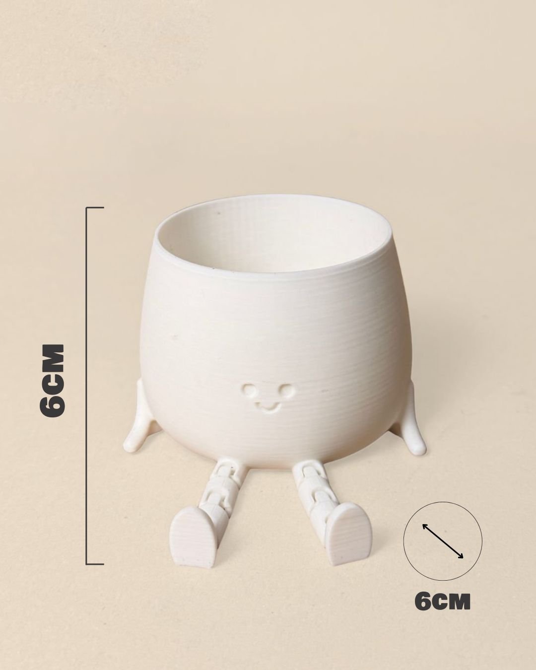 Mini Happy Pot Blanca – 6 cm - Pur Plant