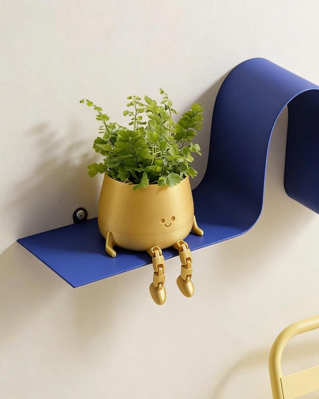Mini Happy Pot Dorada – 6 cm - Pur Plant