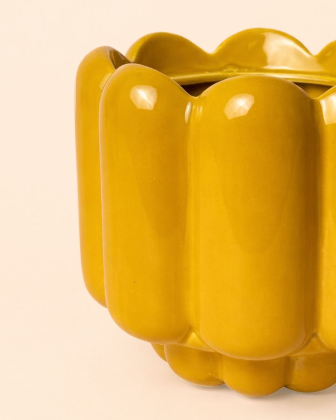 Retro – Maceta Cerámica Amarilla M 11 cm - Pur Plant