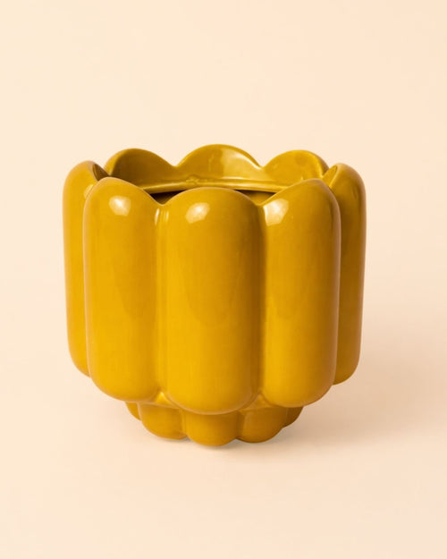 Retro – Maceta Cerámica Amarilla M 11 cm - Pur Plant