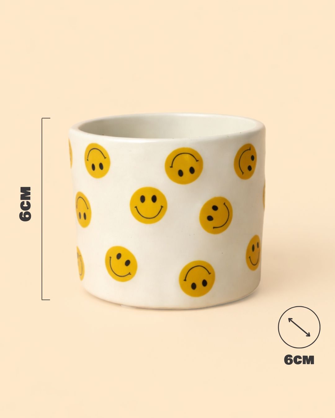 Smile – Mini Maceta Cerámica 6 cm - Pur Plant