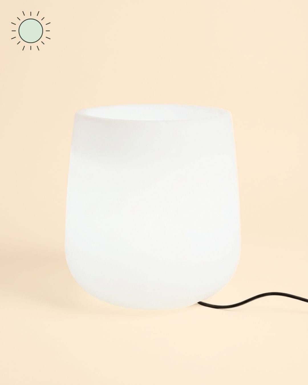 Sun - Macetero blanco con luz XL ø 33,5 - Pur Plant