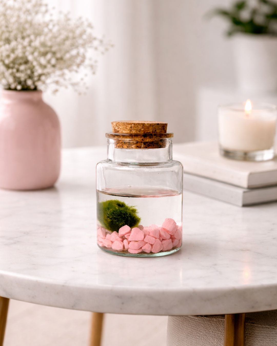 Terrario Rose – Marimo Ball Rosa Mini - Pur Plant