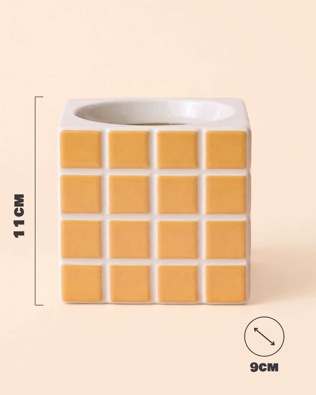 Tile – Mini Maceta Cerámica Naranja S 9 cm - Pur Plant