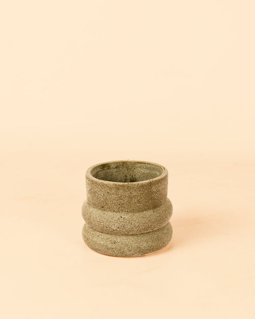Wave – Mini Maceta Cerámica Dark Grey 6 cm - Pur Plant