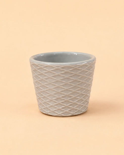 Super Mini Vaso Cinzento - 6 cm