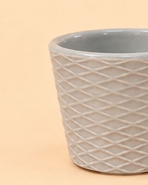 Super Mini Vaso Cinzento - 6 cm