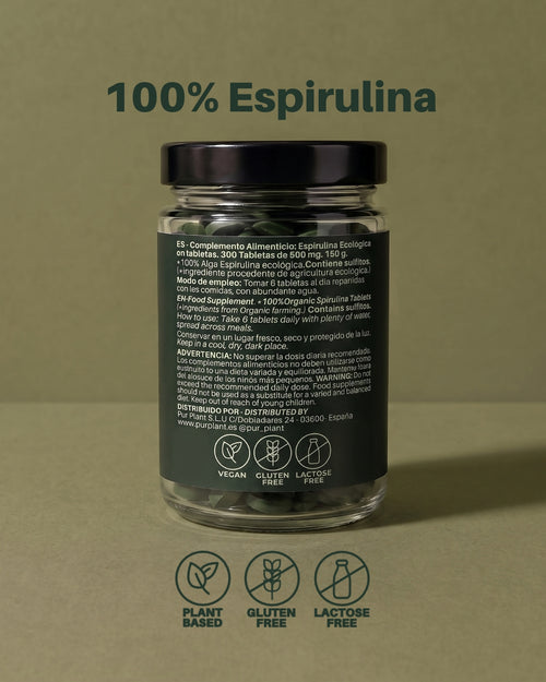 Espirulina 500 mg Biológica, 300 comprimidos