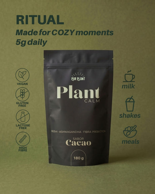 Plant Calm Cacao – con Reishi y Ashwagandha 180 g
