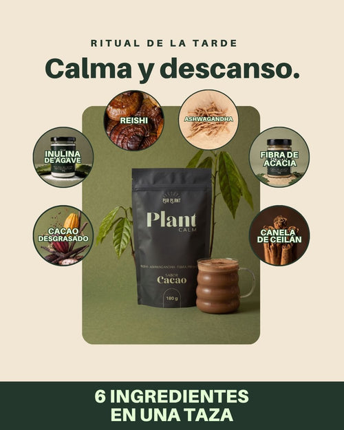 Plant Calm Cacao – con Reishi y Ashwagandha 180 g