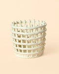 Cesto – Vaso Cerâmica Branca M 13 cm