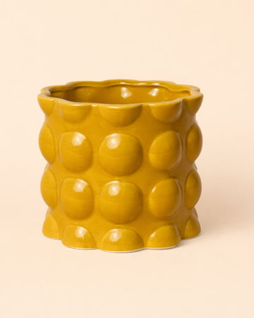 Bob – Vaso de Cerâmica Amarelo M 12 cm