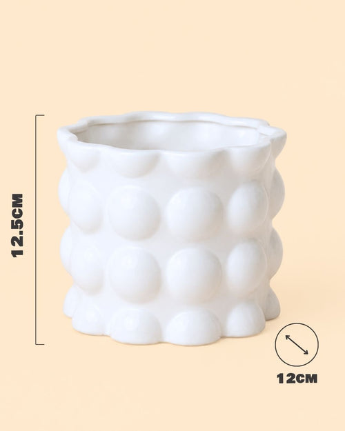 Bob – Maceta Cerámica Blanca M 12 cm - Pur Plant
