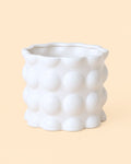 Bob – Vaso de Cerâmica Branco M 12 cm