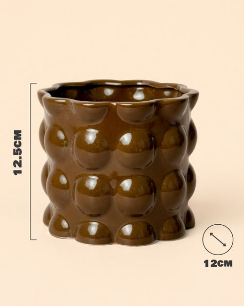 Bob – Maceta Cerámica Marrón M 12 cm - Pur Plant