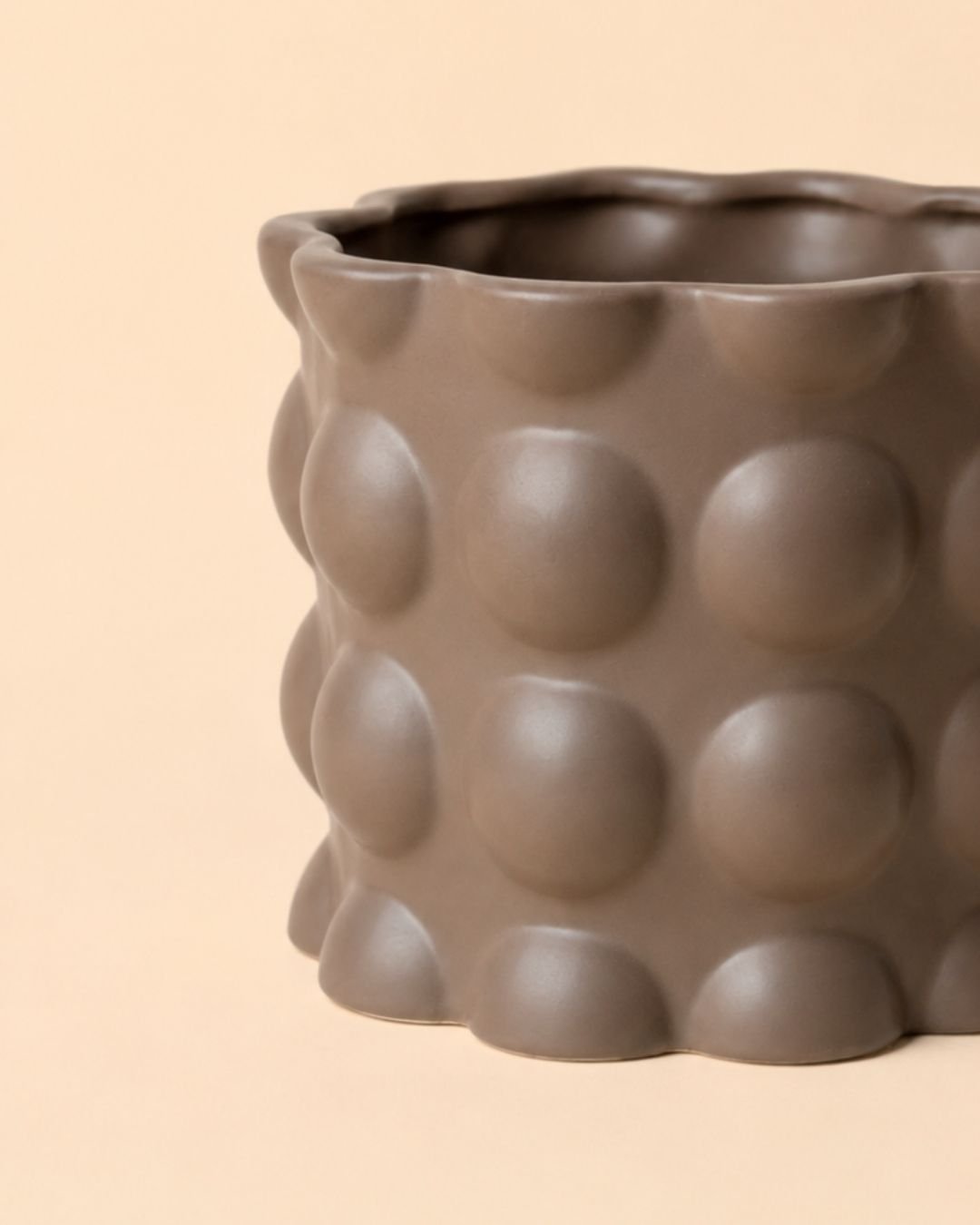 Bob – Maceta Cerámica Marrón Mate M 12 cm - Pur Plant