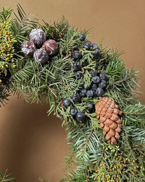 Corona de Navidad Decorada Natural 40 cm - Pur Plant