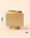 Cube – Mini Maceta Cerámica Beige 9 cm - Pur Plant