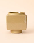 Cube – Mini Vaso Cerâmica Bege 9 cm