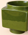 Cube – Mini Maceta Cerámica Verde 9 cm - Pur Plant