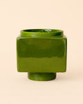 Cubo – Mini Vaso Cerâmica Verde 9 cm