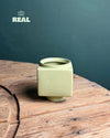 Cube – Mini Maceta Cerámica Verde Claro 9 cm - Pur Plant