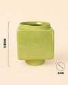 Cube – Mini Maceta Cerámica Verde Claro 9 cm - Pur Plant