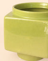 Cube – Mini Maceta Cerámica Verde Claro 9 cm - Pur Plant