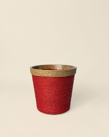 Cachepot Juta Vermelho 10 cm