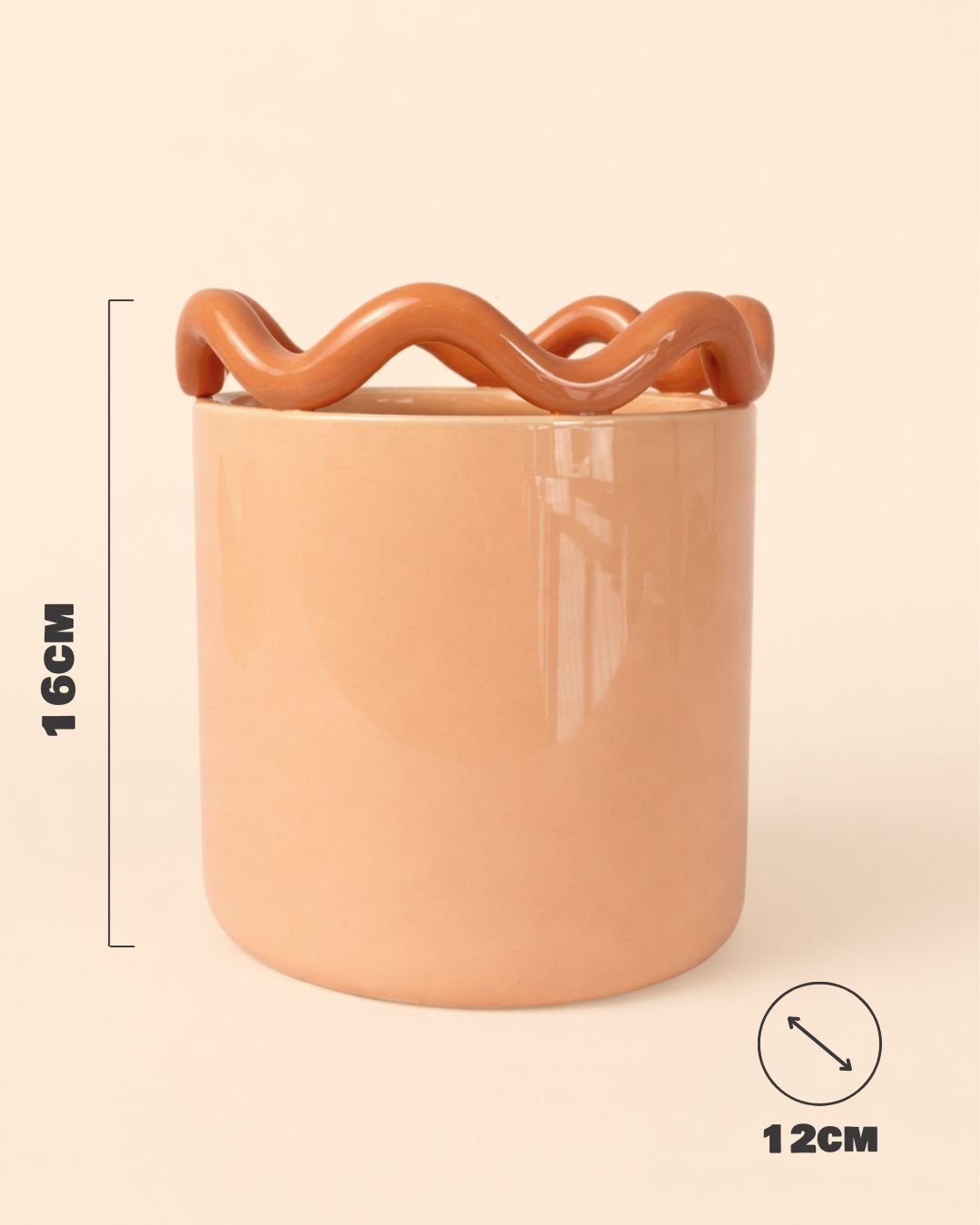 Fun – Maceta Cerámica Salmón M 12 cm - Pur Plant