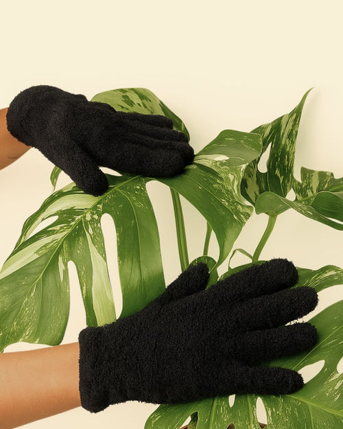 Guantes Para Limpiar Hojas – Negro - Pur Plant