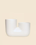 Linker – Vaso de Cerâmica Boca Dupla Branco