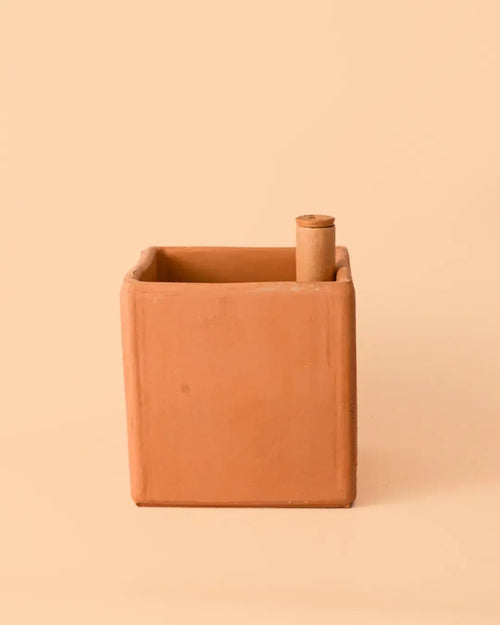 Maceta Autorriego Cuadrada Terracota M