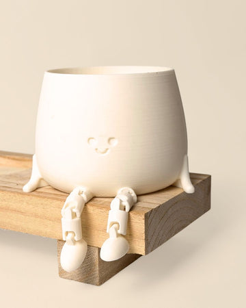 Mini Vaso Happy Branco – 6 cm