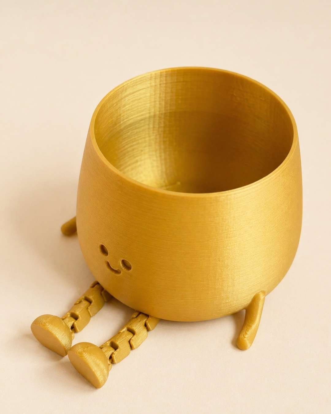 Mini Happy Pot Dorada – 6 cm - Pur Plant