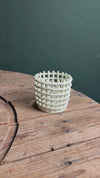 Cesto – Vaso Cerâmica Branca M 13 cm