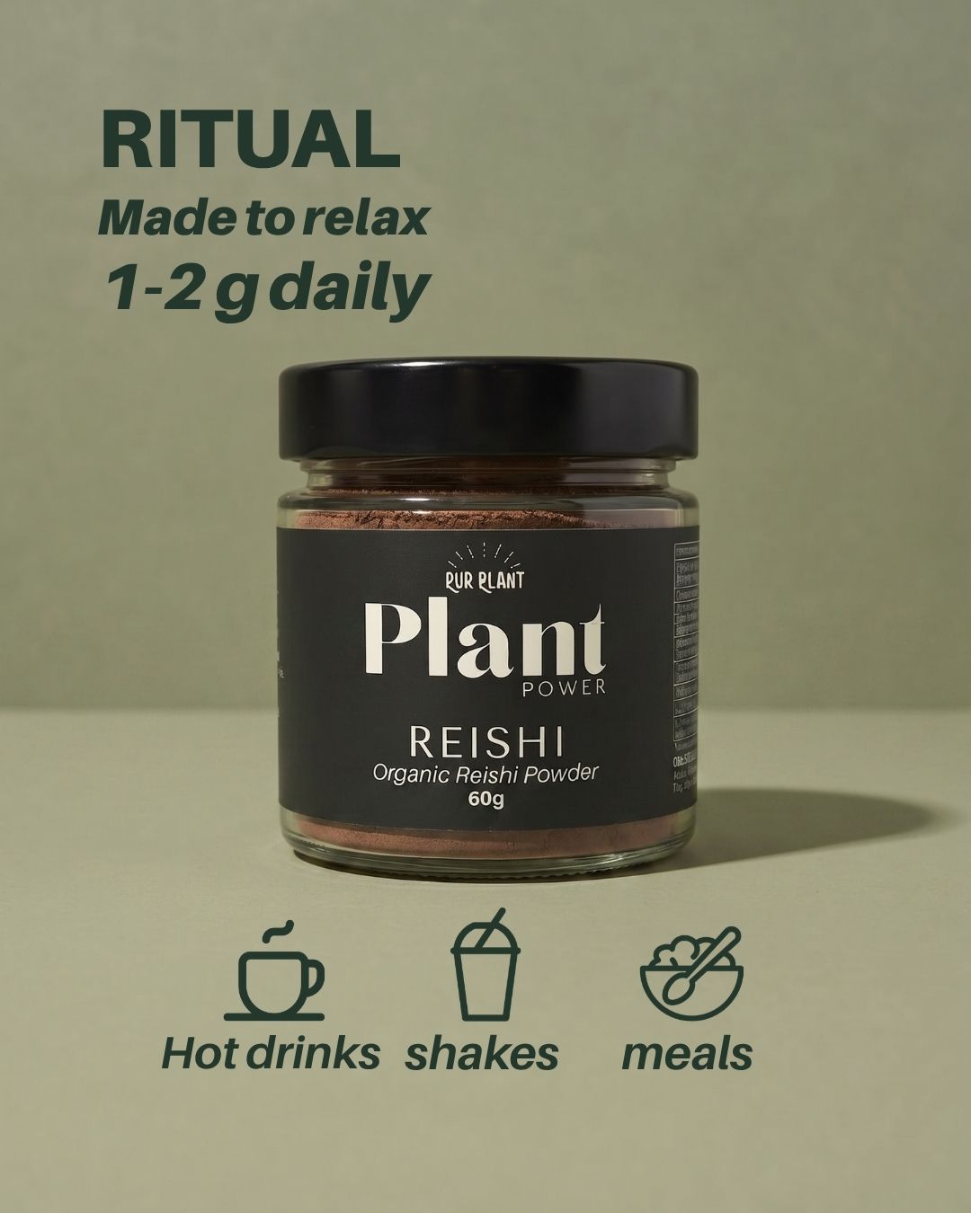 Reishi Biológico em Pó 60 g