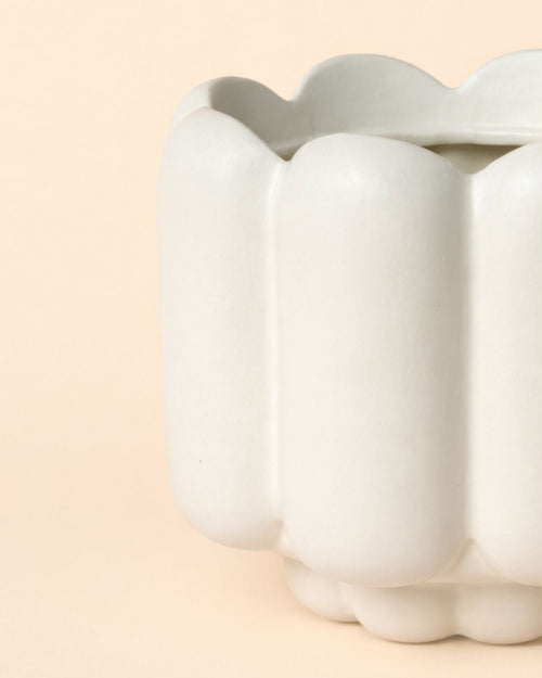 Retro – Maceta Cerámica Blanca Mate M 11 cm - Pur Plant