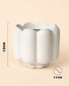 Retro – Maceta Cerámica Blanca Mate M 11 cm - Pur Plant