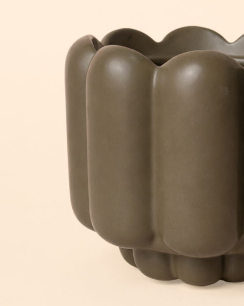 Retro – Maceta Cerámica Marrón Mate M 11 cm - Pur Plant