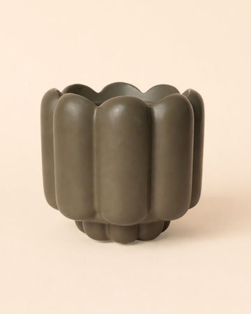 Retro – Vaso de Cerâmica Marrom Mate M 11 cm