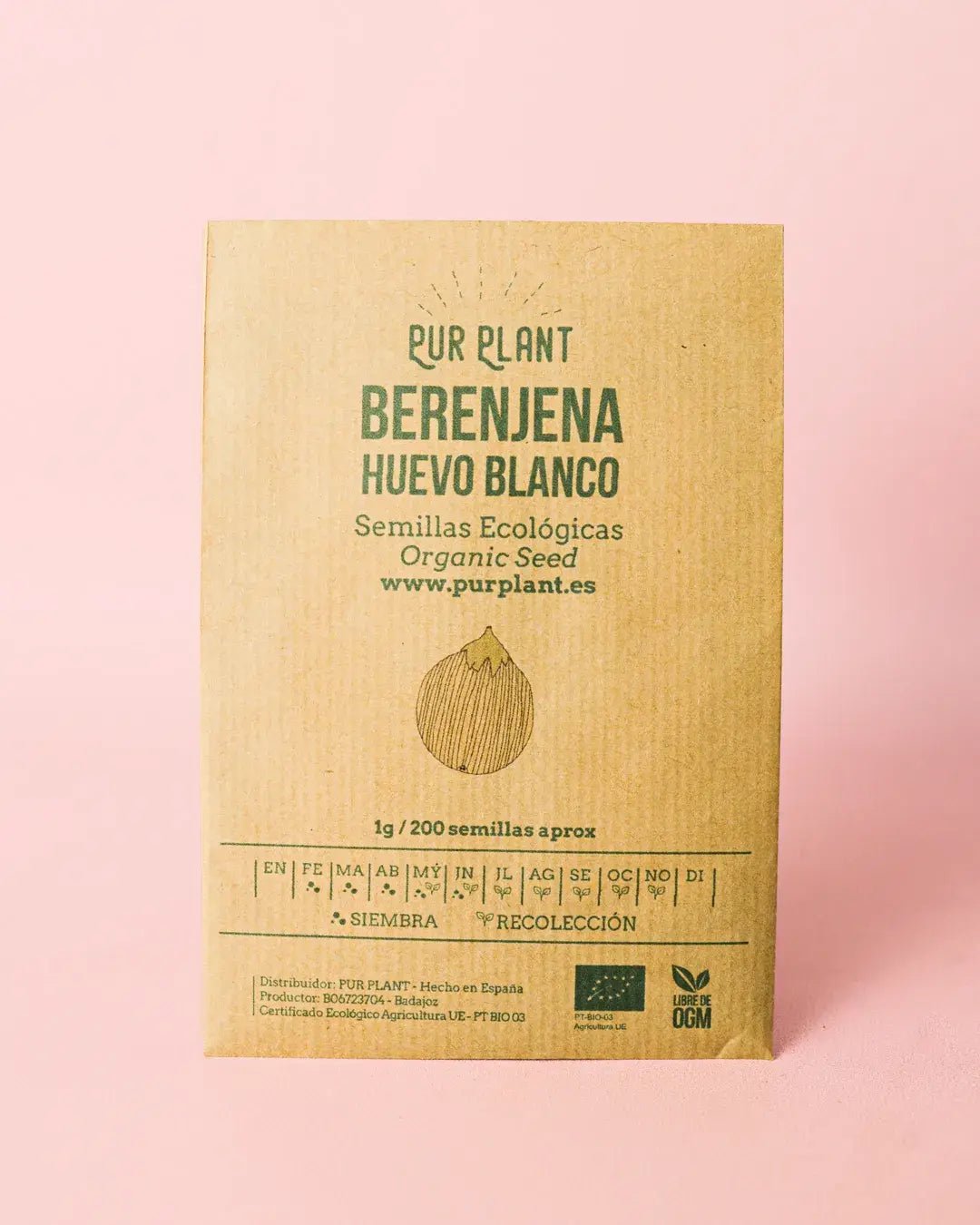 Semillas de Berenjena Huevo Blanco - Pur Plant