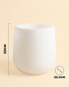 Sun - Macetero blanco con luz XL ø 33,5 - Pur Plant