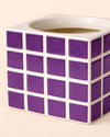 Tile – Mini Maceta Cerámica Morada 9 cm - Pur Plant