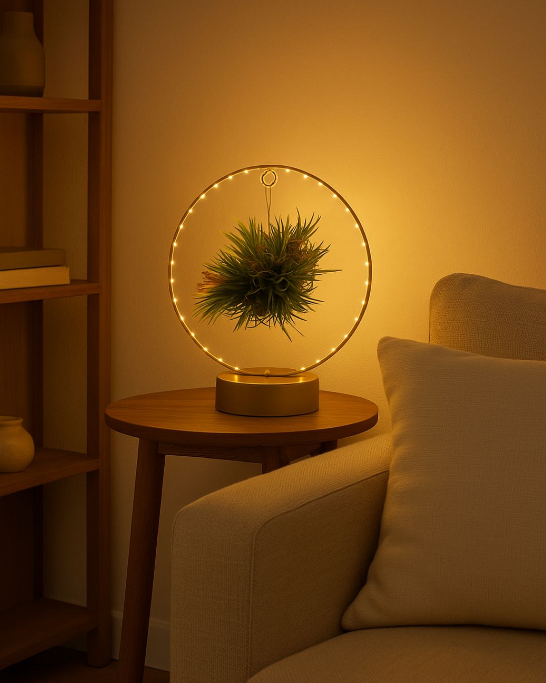 Tillandsia En Círculo De Luz – Dorado - Pur Plant